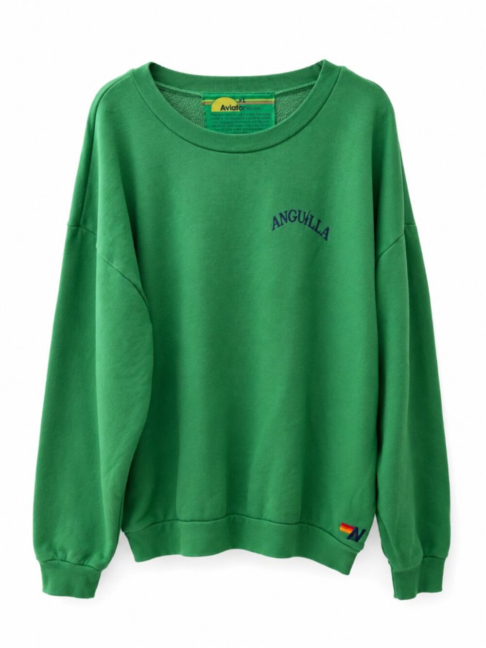 AVIATOR NATION YPO 24 RELAXED CREW SWEATSHIRT KELLY GREEN XL - Picture 2 of 4
